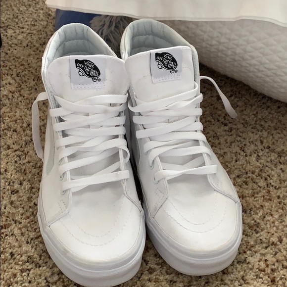 Vans Shoes - white high top vans